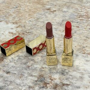 Estée Lauder Limited Edition Lipstick Set - Ribbon Red & Sneak Peak Brown Shades